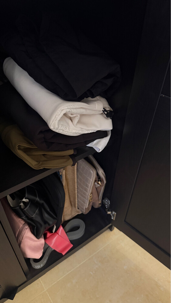 black brown 3 door wardrobe  - 3
