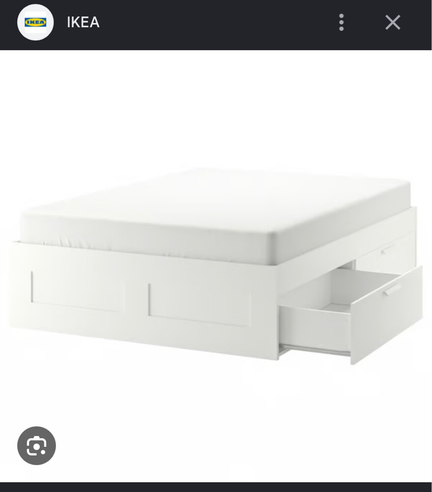 ikea brimnes 140x200 with mattress  - 3