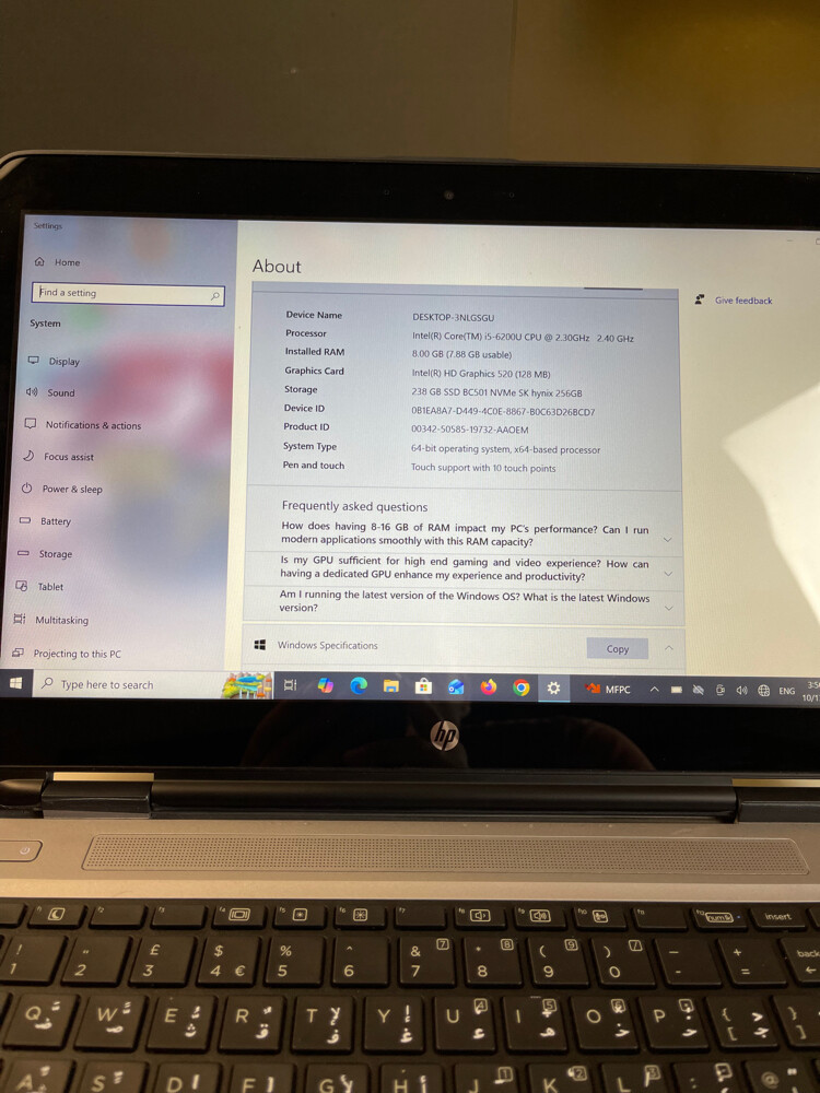لابتوب تاتش إتش بي ممتاز جدا - 13