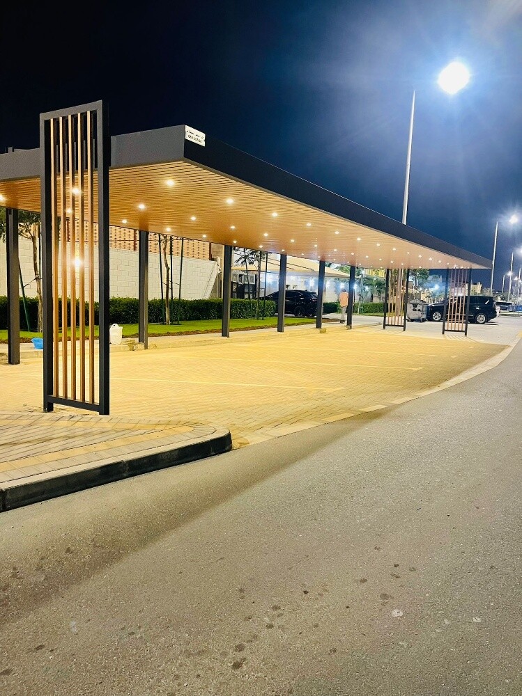 Modern car parking shades in Qatar - 2