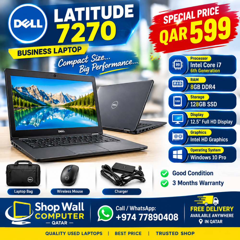 Writing
DELL LATITUDE 7270 – LAPTOP - 1