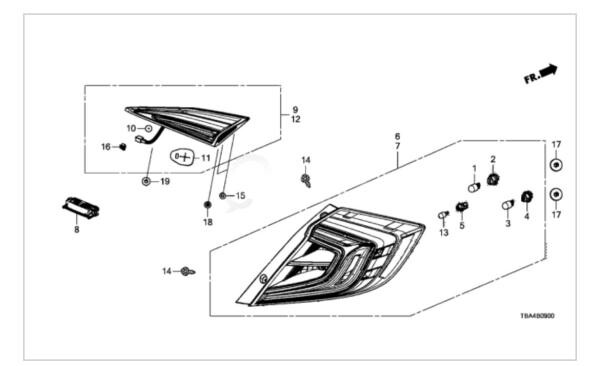 Tail Lamps Honda Civic X FC Model - 4
