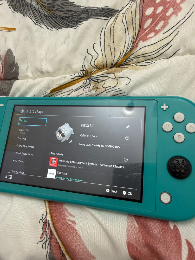 nintendo switch lite with a account - 2