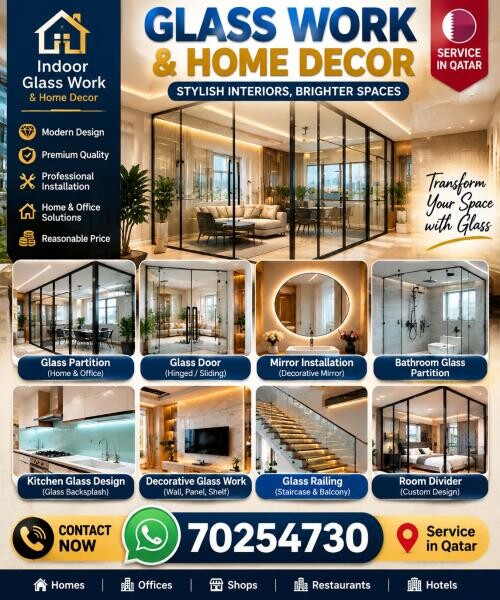 INDOOR GLASS WORK AND HOME DECOR - 2