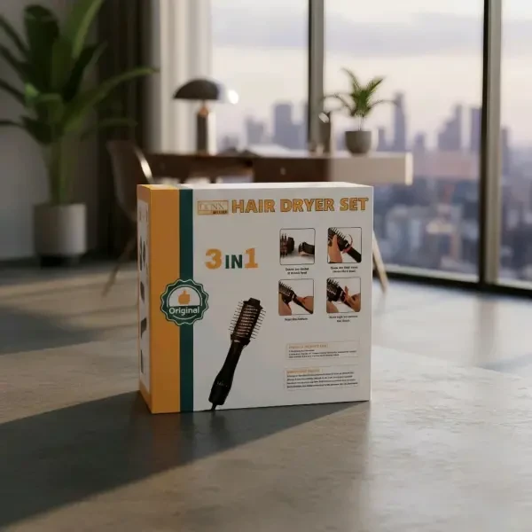 DENX 3-in-1 Hair Dryer Brush Set - 5