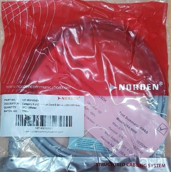 Norden Cat6a Patch Cord - 1