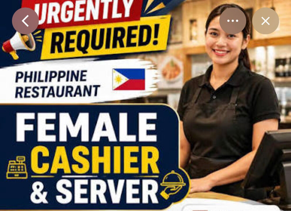 Hiring Cashier femal philpina - 1