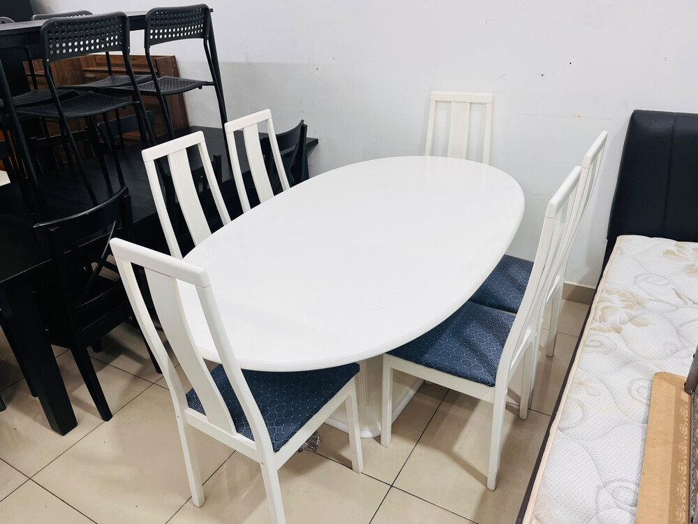 ikea 6 chair dining table selling   - 2
