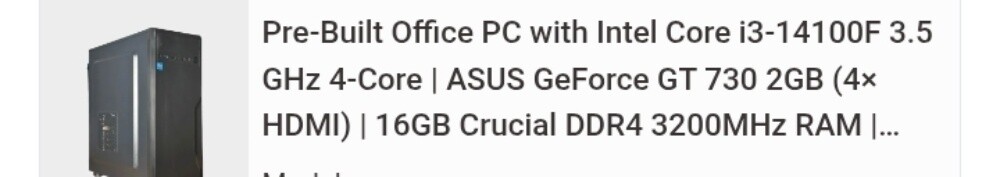 Pre-built PC from local company - 1