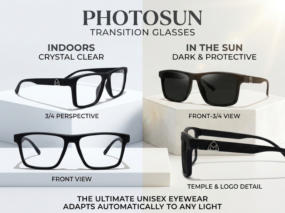 Stylish Matte Black Square Eyeglass - 6