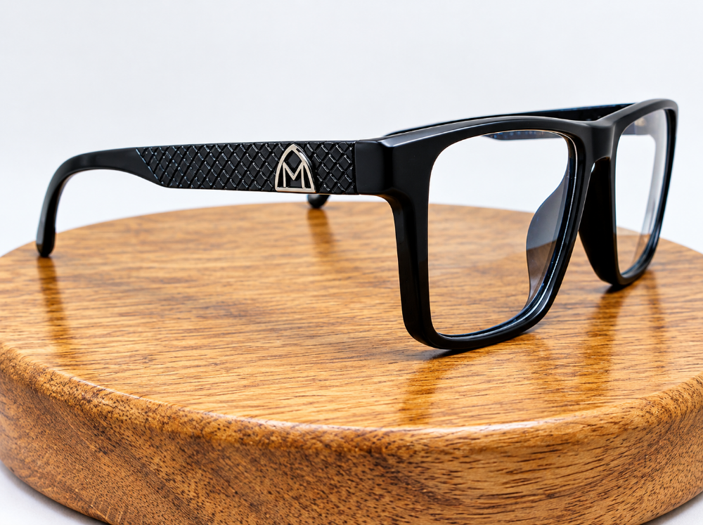 Stylish Matte Black Square Eyeglass - 2