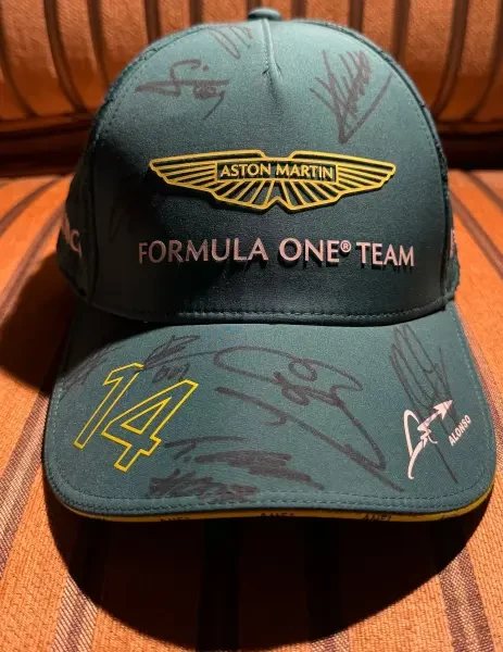 F1 Aston Martin Hat (SIGNED) +Polo - 2