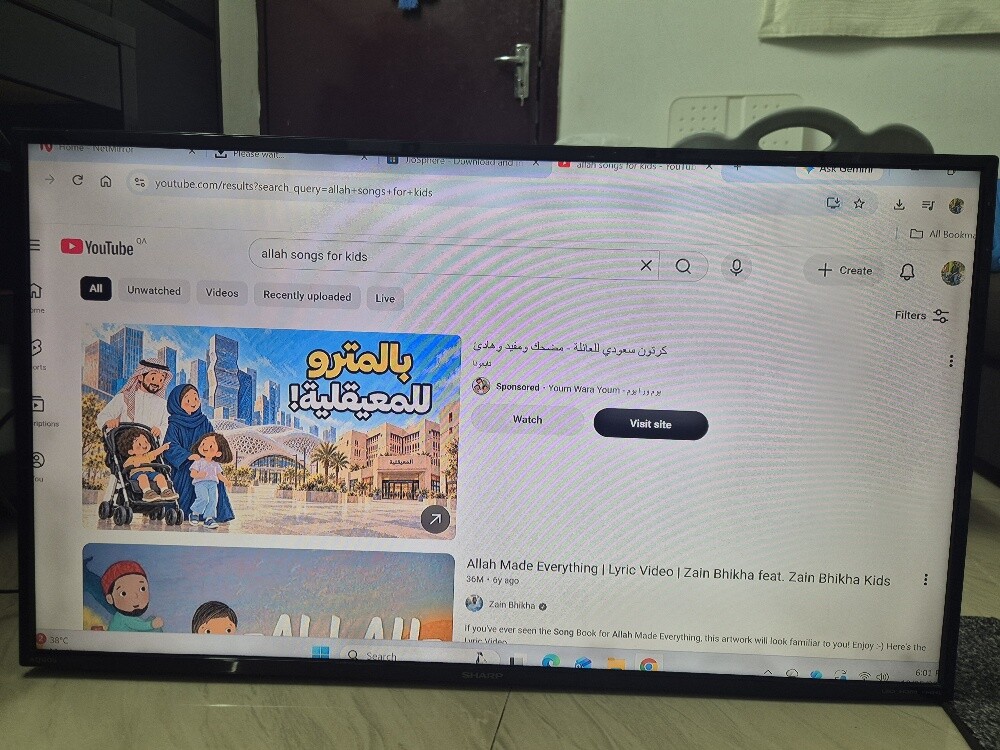 SHARP 40 INCH LED TV  + ANDROID BOX - 4