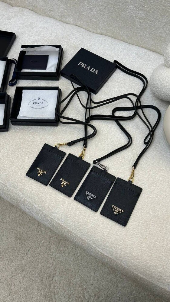 Prada Saffiano Leather Badge Holder - 1