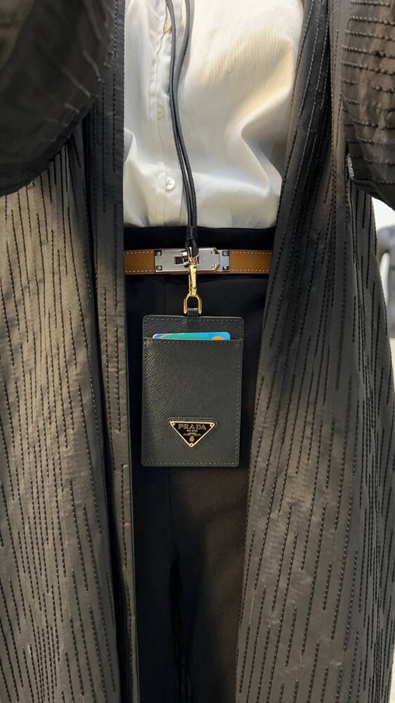 Prada Saffiano Leather Badge Holder - 3