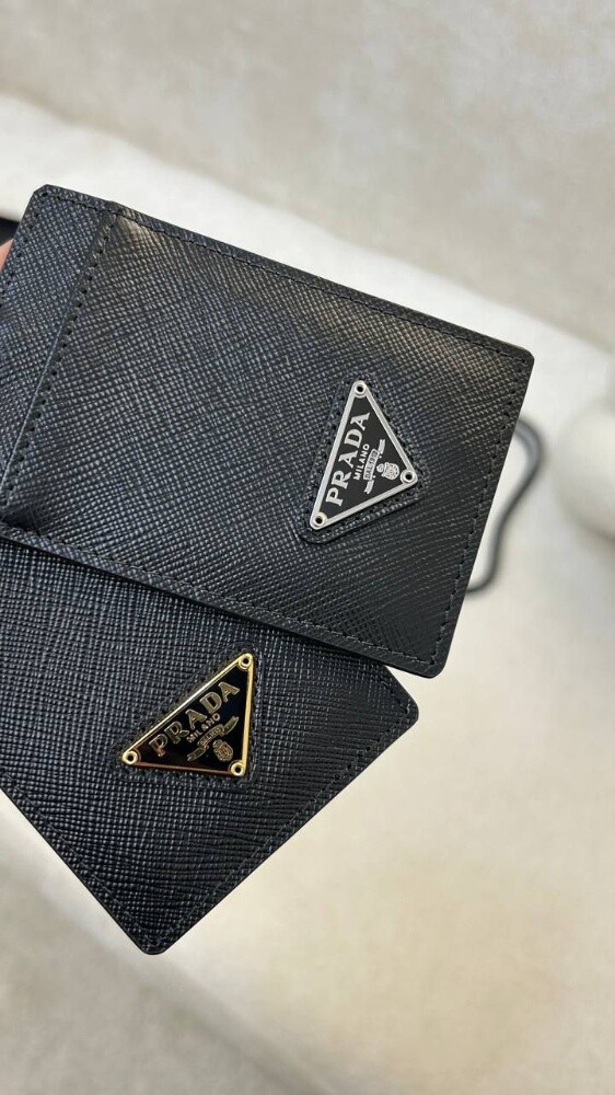 Prada Saffiano Leather Badge Holder - 2