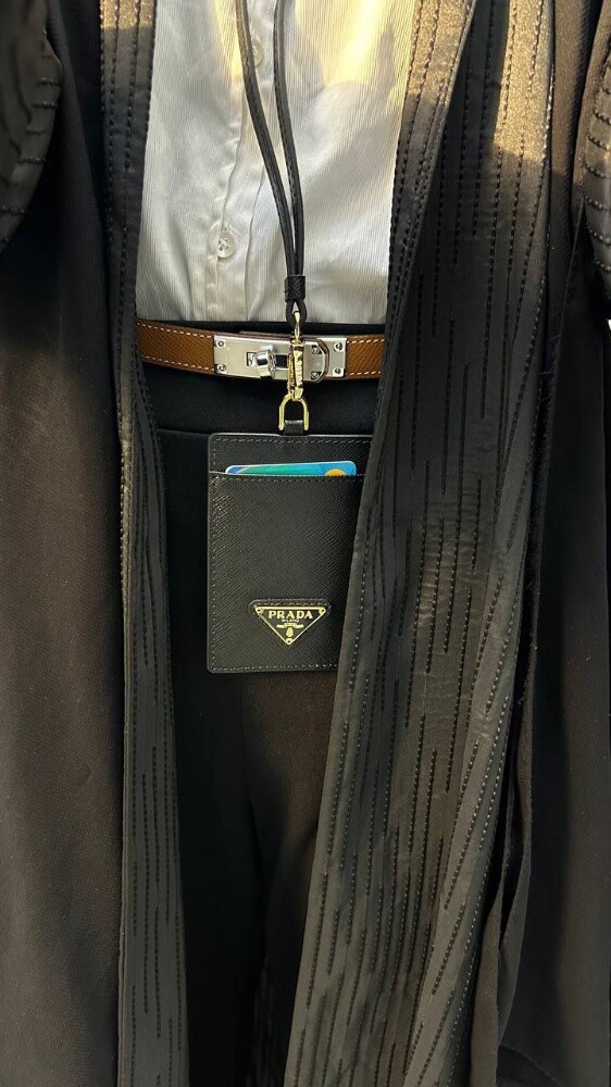 Prada Saffiano Leather Badge Holder - 4