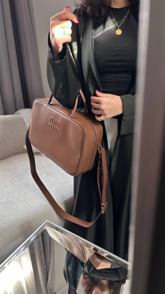 Miu Miu Cognac Leather Top-handle - 5