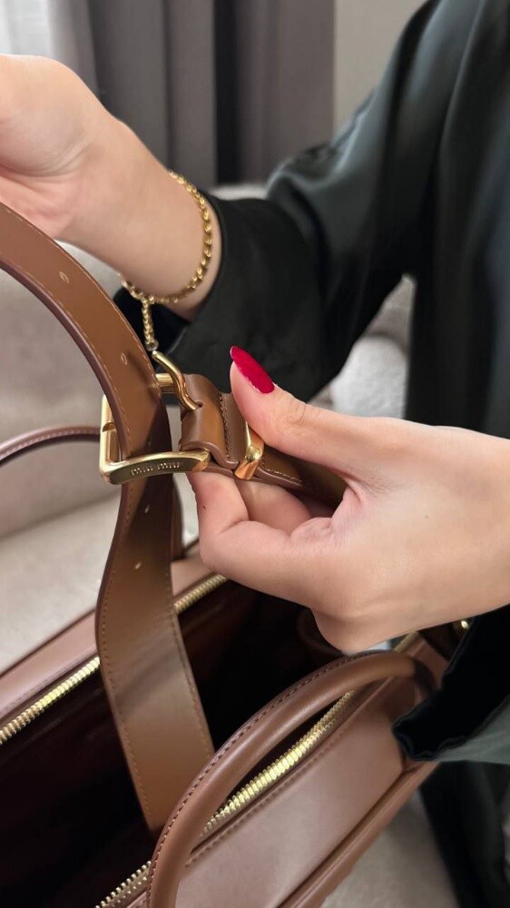 Miu Miu Cognac Leather Top-handle - 4