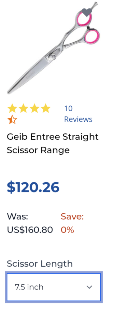 Geib Entree Straight Scissor - 4