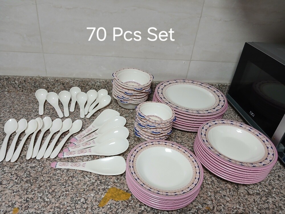Dinner set + Large Cooking pot - 1