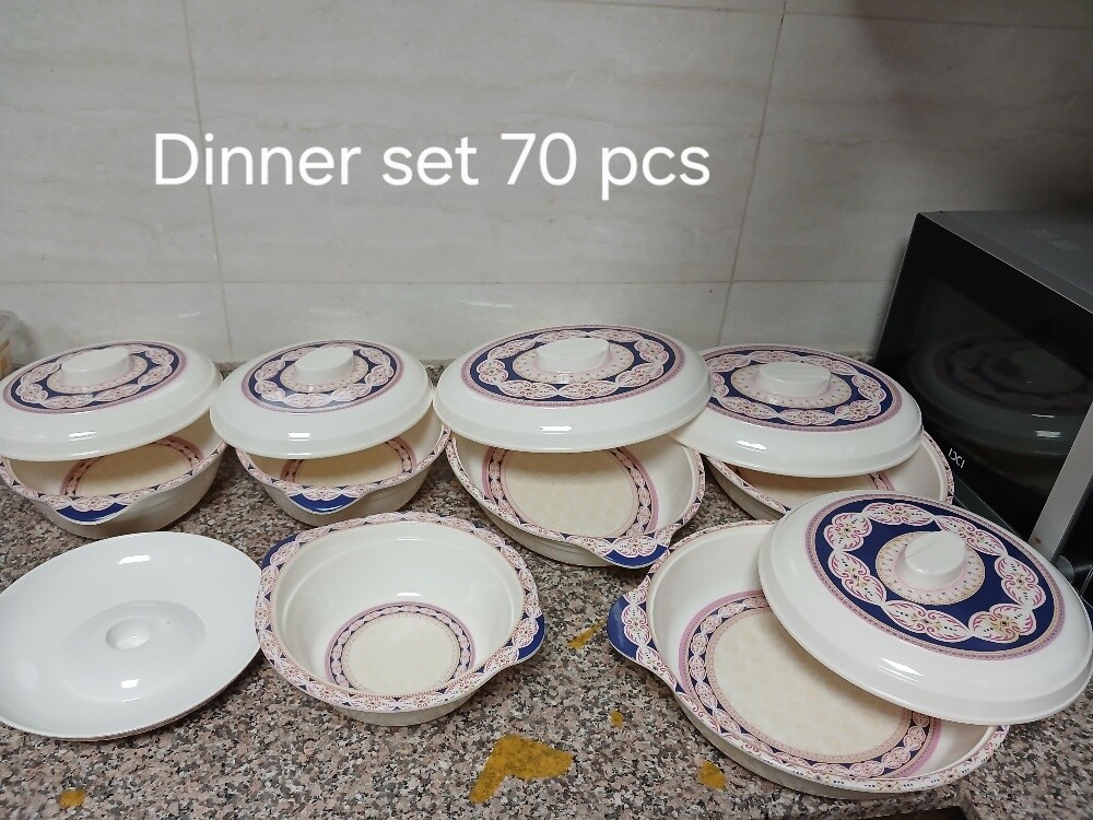 Dinner set + Large Cooking pot - 3