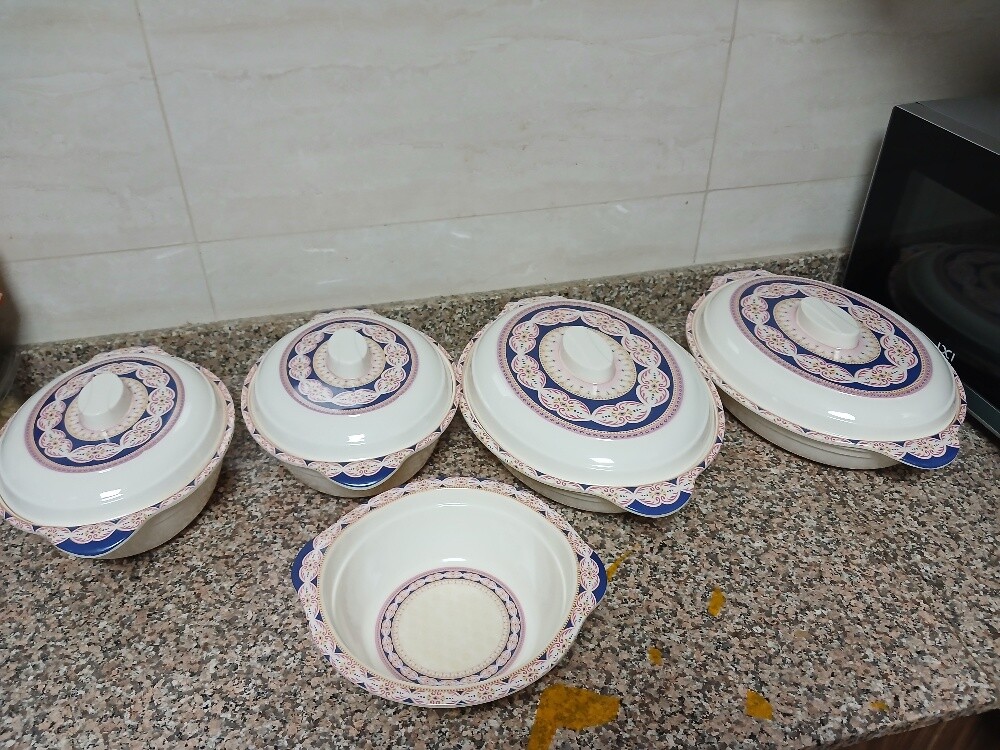 Dinner set + Large Cooking pot - 4