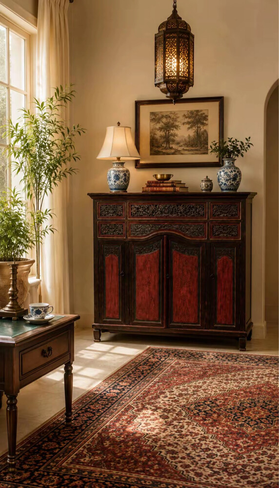 vintage  carvedwood big cabinet - 1