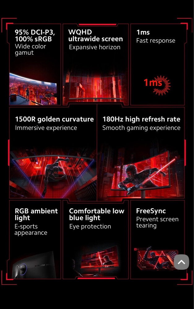 Xiaomi Curved Gaming Monitor G34WQi - 1