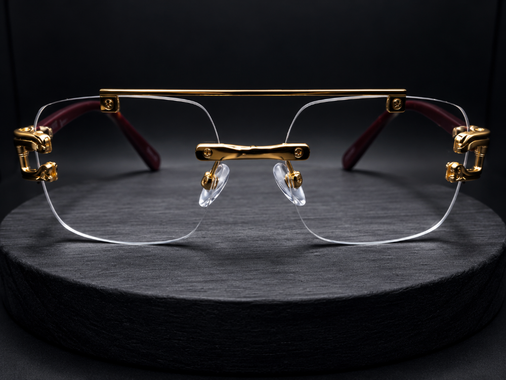 Luxury Rimless Gold Eyeglasses - Pr - 4