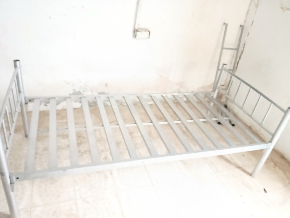 Three silver bed frame and one blac - 2