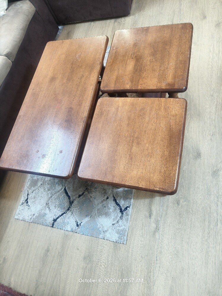Coffee Table with sides tables set - 1