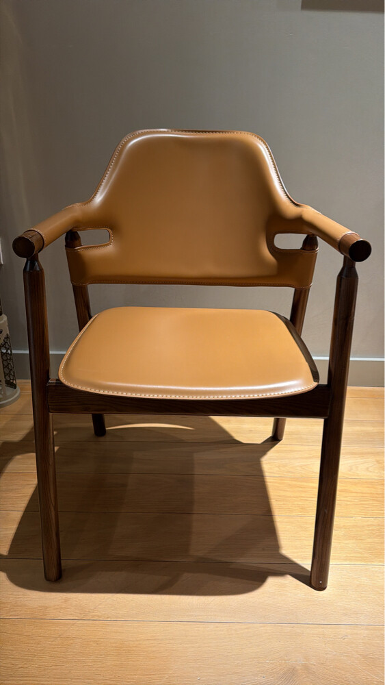 Custom Wood and Leather Chairs  - 3