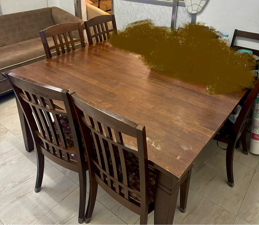Dining table with 5 chairs - 1