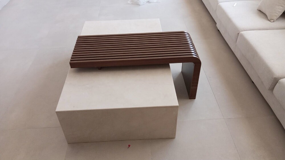 Marble and wood tables - 12