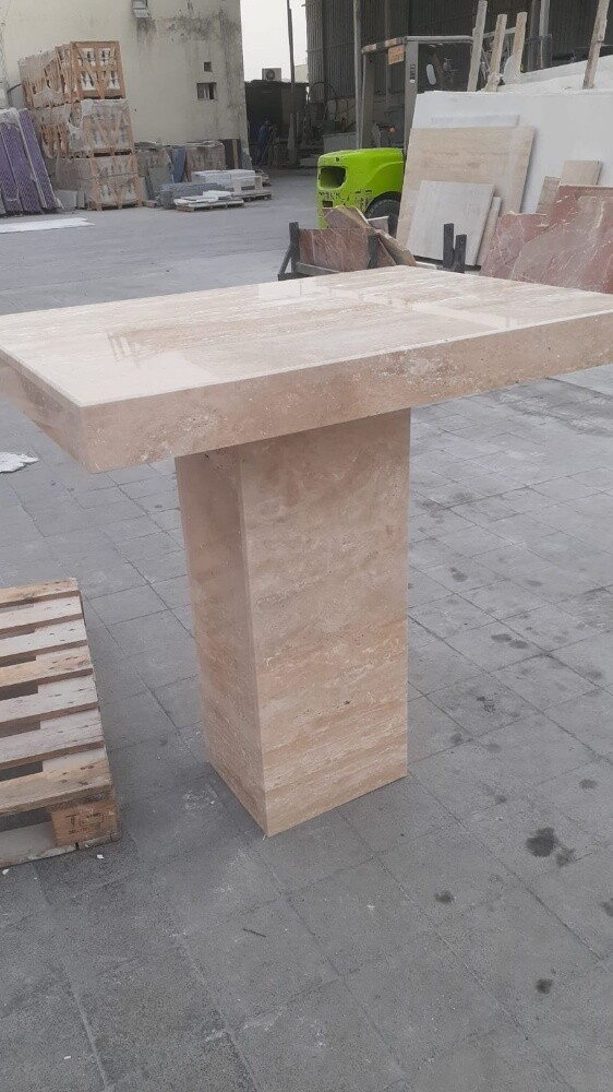 Marble and wood tables - 7