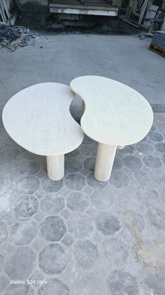 Marble and wood tables - 16