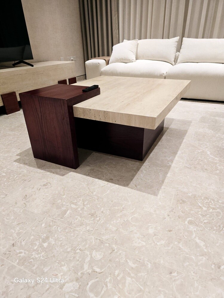 Marble and wood tables - 17