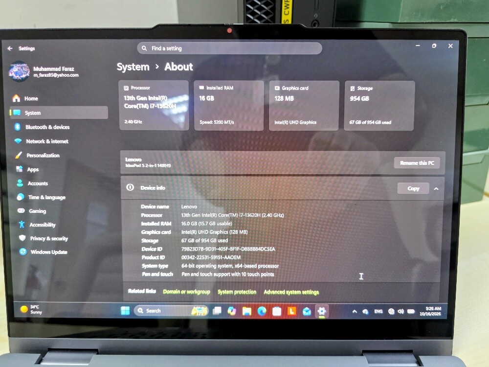 Lenovo i7-13thGen 16GB 1TB 14" OLED - 11