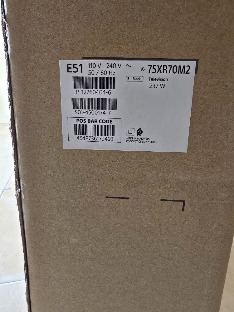 75inch Android TV  Empty box(sony - 1
