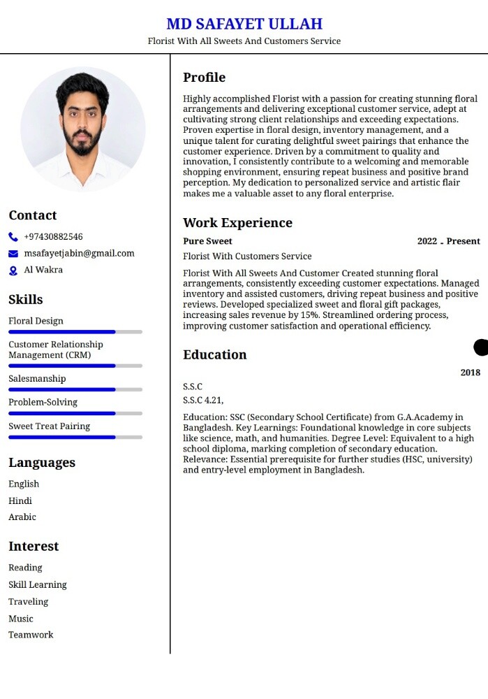 florist/Customer Service/Security - 2