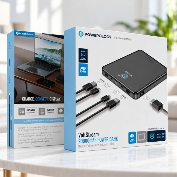 VoltStream 20000mAh Power Bank - 3