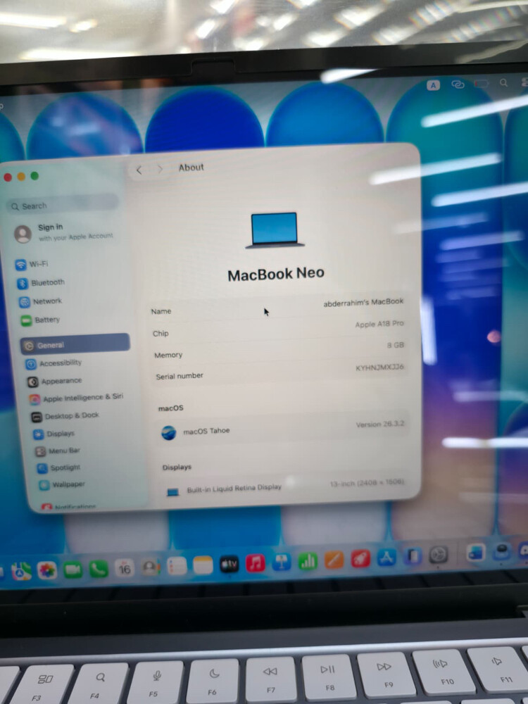 MacBook neo A18 pro 8/256 - 3