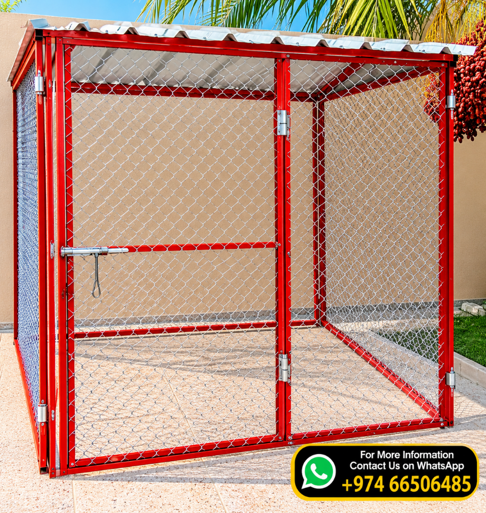 Metal Animal Cage with Roof - 1