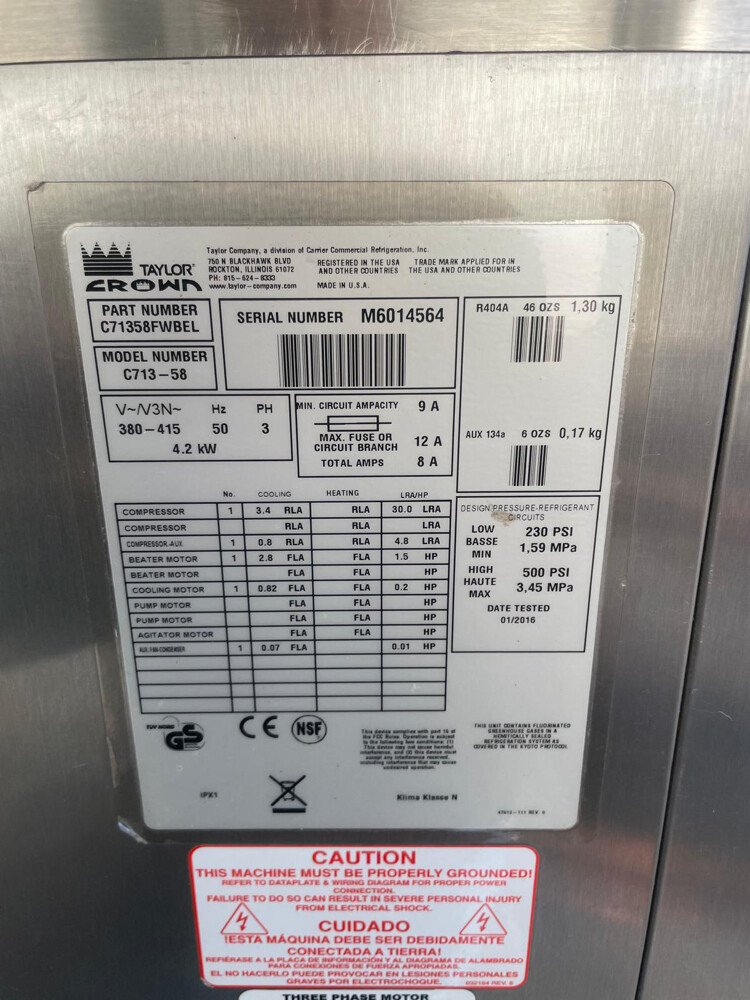 Taylor C713 Soft Serve Freezer - 3