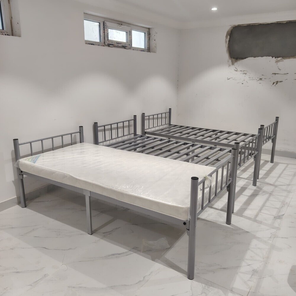 New Single Bed, Mattress, Cabinet - 1