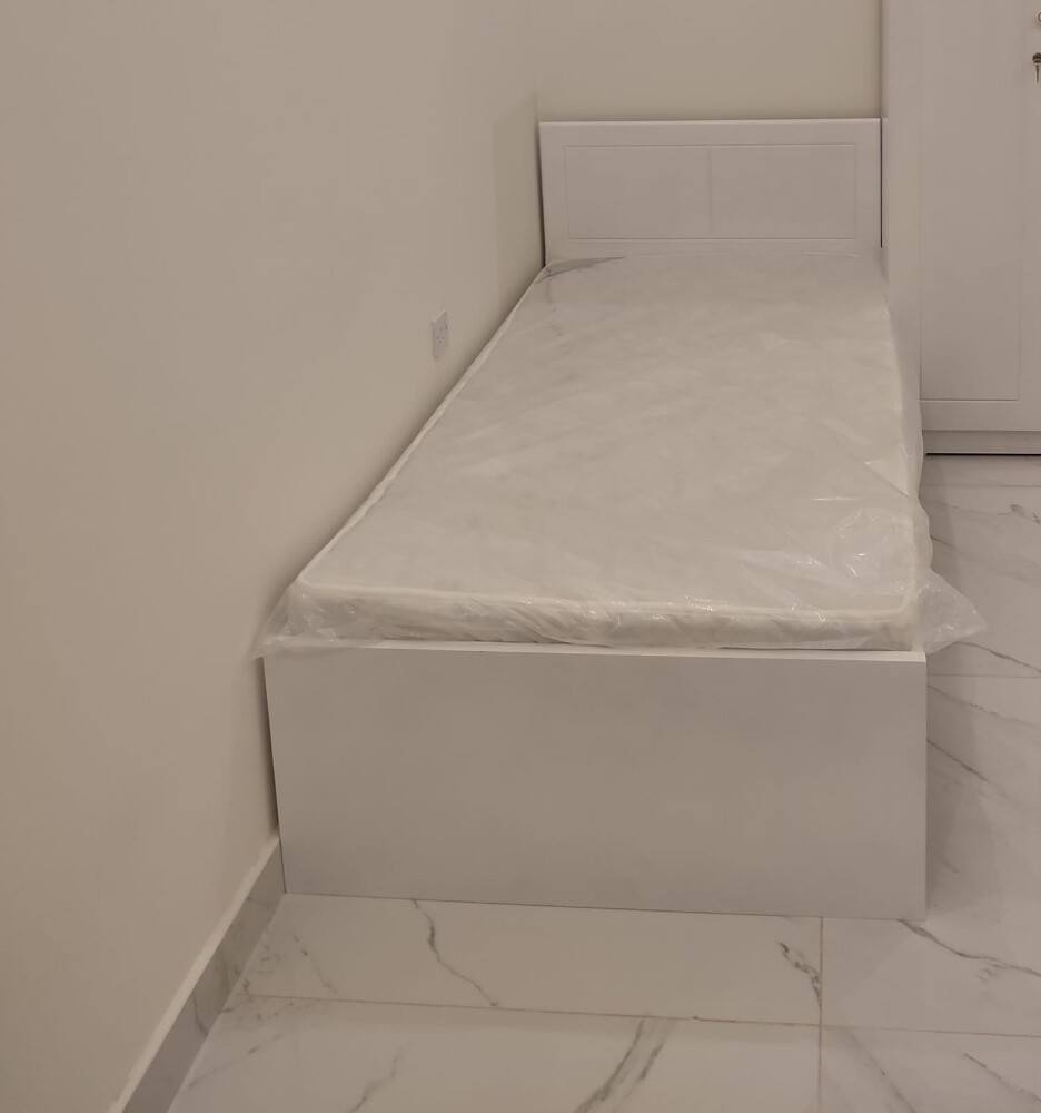 New Single Bed, Mattress, Cabinet - 4