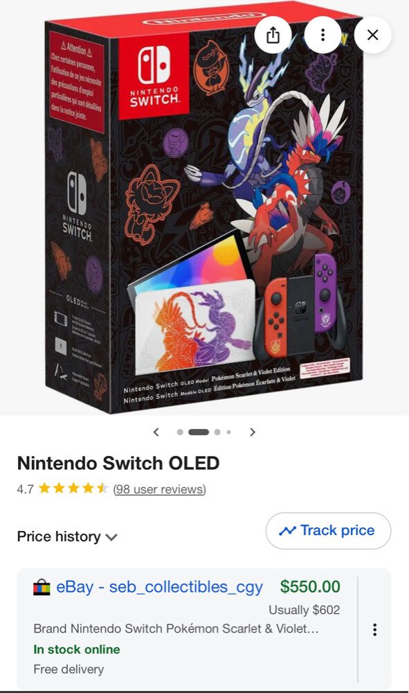 Nintendo Switch OLED Scarlet Violet - 2