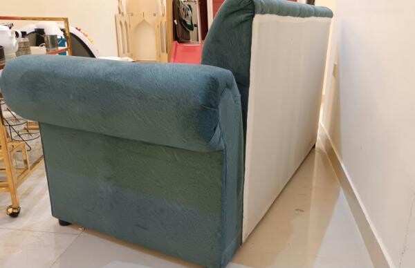 Teal Blue Tufted Sofa - 3