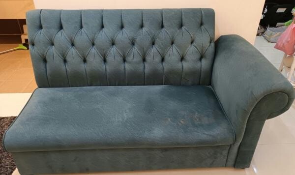 Teal Blue Tufted Sofa - 2